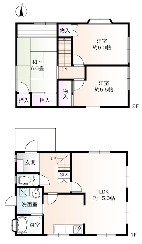 箕面市新稲6丁目 戸建 間取図・土地図